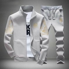 Костюм спортивный , размер 6XL, серый Нет бренда
