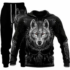 Костюм спортивный Это вы можете, размер 4XL, черный матовый Нет бренда