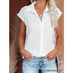 Блуза TUSHANGGE, размер 54-XXL, белый