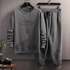 Костюм спортивный , размер 5XL, серый Нет бренда