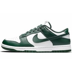 Кроссовки NIKE, размер 9.5US, белый, зеленый