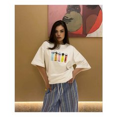 Футболка RAKLANOVA BRAND RBrand2025, 1 шт., размер L, желтый, белый, черный, розовый, голубой