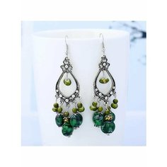 Серьги, бирюза синтетическая, эмаль, салатовый be Self True Jewel