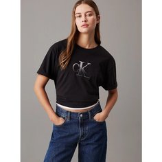 Футболка CALVIN KLEIN Relaxed Monogram, размер S, черный
