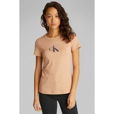 Футболка CALVIN KLEIN Slim Monogram, размер L, розовый
