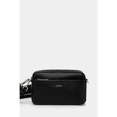 Сумка CALVIN KLEIN, фактура зернистая, матовая, черный