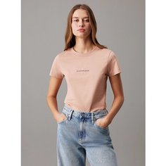 Футболка CALVIN KLEIN Slim Monogram, размер M, розовый