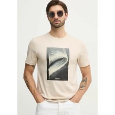 Футболка CALVIN KLEIN, размер S, светло-бежевый
