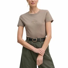 Футболка CALVIN KLEIN Slim Monogram, размер XL, бежевый