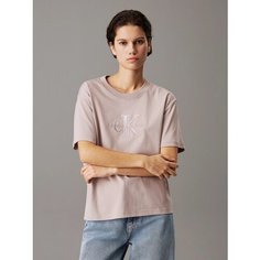 Футболка CALVIN KLEIN Relaxed Monogram, размер M, светло-розовый