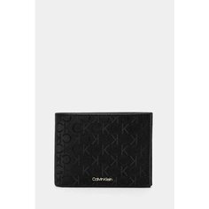 Кошелек CALVIN KLEIN, фактура тиснение, черный