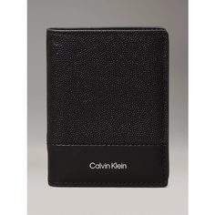 Бумажник CALVIN KLEIN, фактура зернистая, гладкая, черный