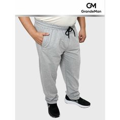 Брюки спортивные GrandeMan, размер 4XL, светло-серый