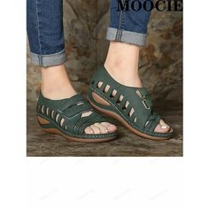 Босоножки MOOCIE, размер 37, темно-зеленый