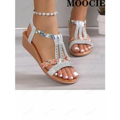 Босоножки MOOCIE, размер 43, серебро