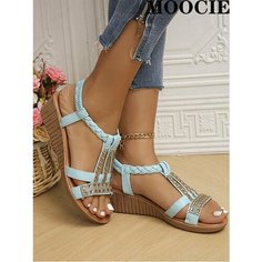 Босоножки MOOCIE, размер 43, светло-голубой