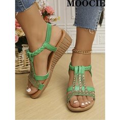 Босоножки MOOCIE, размер 43, зелeный