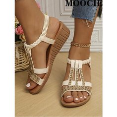 Босоножки MOOCIE, размер 43, бежевый