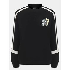 Свитшот EA7 EMPORIO ARMANI, размер L, , черно-белый