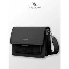 Сумка кросс-боди DAVID JONES, фактура гладкая, черный