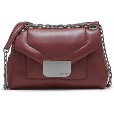 Сумка кросс-боди DKNY, фактура гладкая, бордовый