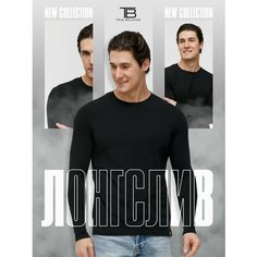 Лонгслив TRUE BALANCE ткань супрем, плотность 160 г/м2, размер 48, , черный (200)