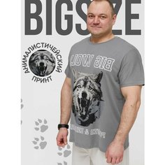 Футболка MR. BIGMAN BIG SIZE, 1 шт., размер 62, серый
