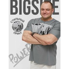 Футболка MR. BIGMAN BIG SIZE, 1 шт., размер 80, серый
