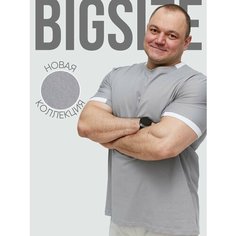 Футболка MR. BIGMAN BIG SIZE, размер 74, серый