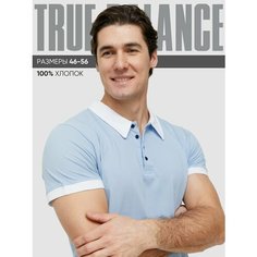 Поло TRUE BALANCE REGULAR FIT, размер 52, голубой