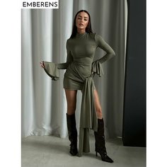 Платье EMBERENS Весна-лето 2025, размер 44, зелeный