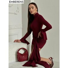 Платье EMBERENS Весна-лето 2025, размер 46, бордовый
