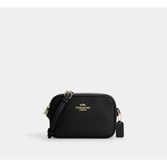 Сумка кросс-боди Coach, фактура гладкая, черный