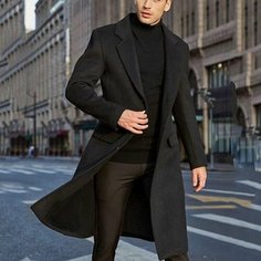 Пальто Мужское дело, размер XL, черный Нет бренда
