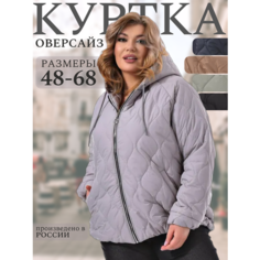 Куртка Яблоко, размер 52, серый Avanessa Style