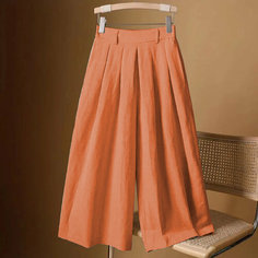 Брюки кюлоты , размер 3XL, оранжевый Womens Clothing