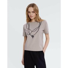 Футболка Gloria Jeans, размер XS (38-40), бежевый