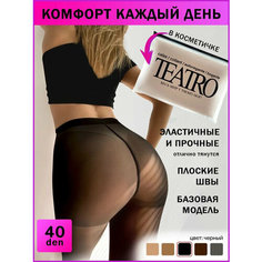 Колготки TEATRO, 40 den, размер 2, nero/черный