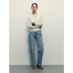 Джинсы Zarina straight, размер M (RU 46)/170, голубой индиго