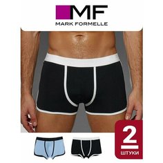 Трусы MARK FORMELLE нижнее белье, комплект из 2 шт., размер 82-92, голубой, черный