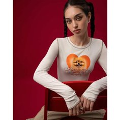 Лонгслив Gloria Jeans, размер S (40-42), , молочный