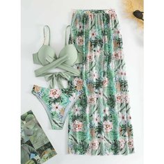 Купальник RONGFEIDI, размер XL, зеленый