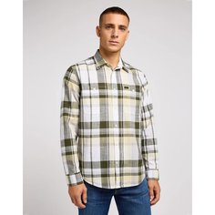 Рубашка Lee, размер XL, зеленый/белый