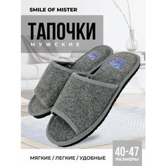 Тапочки Smile of Mister, размер 40/41, серый