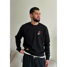 Свитшот Nike, размер 46, , черный Нет бренда