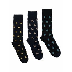 Носки Paul Smith, комплект, 3 пары, размер OneSize, черный