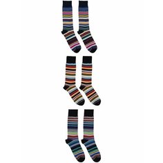Носки Paul Smith, комплект, 3 пары, размер OneSize, синий