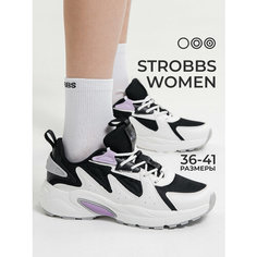 Кроссовки STROBBS, полнота 6 (RU)/ на среднюю стопу, размер 41, белый/черный