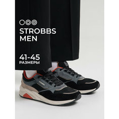 Кроссовки STROBBS, полнота 6 (RU)/ на среднюю стопу, размер 45, черный/синий