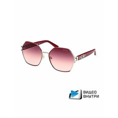 Солнцезащитные очки GUESS, золотой, бордовый